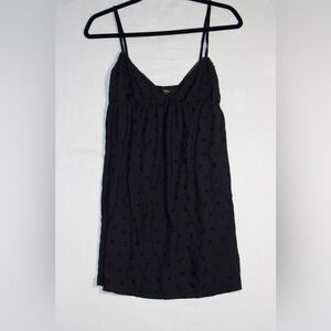 Volcom Mazy Day Black V-Neck Sleeveless Mini Dress Streetwear Skate Y2K